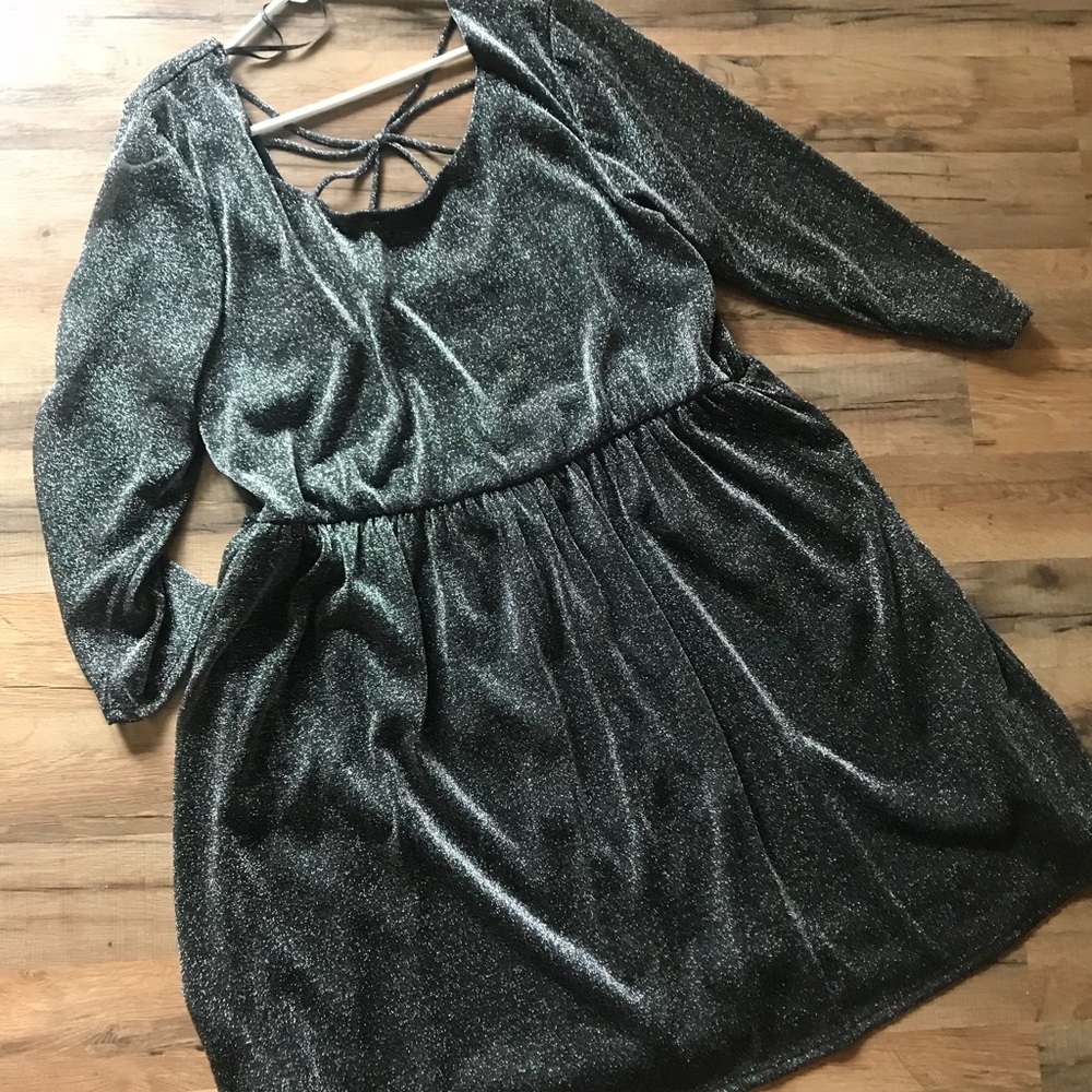 Forever 21 Shimmer Grey Dress